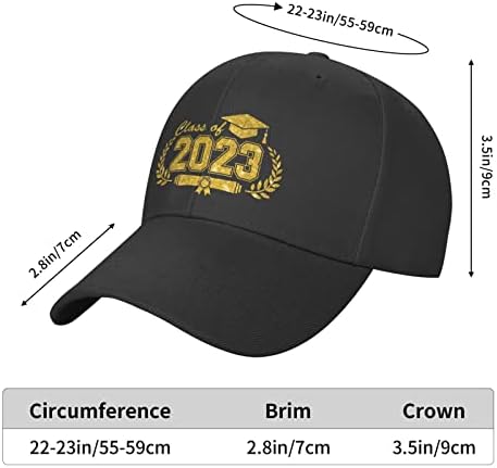 henjoke 2023 cadou de absolvire a clasei șapcă de Baseball reglabilă pălărie camionetă șapcă simplă pentru clasa Senior