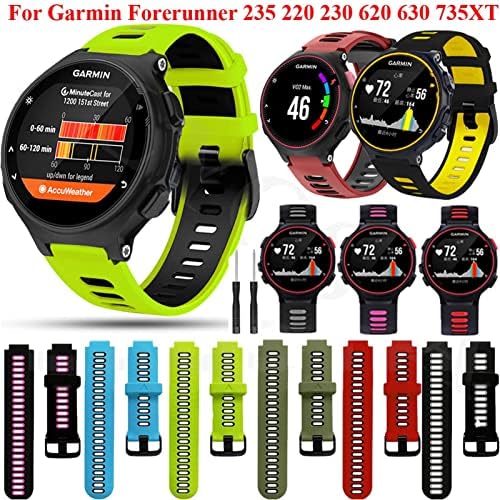 TIOYW Bands For Garmin Forerunner 235 Band Silicone Bracelet For Forerunner  220/230/235/620/630/735XT/235 Lite Replacement Strap