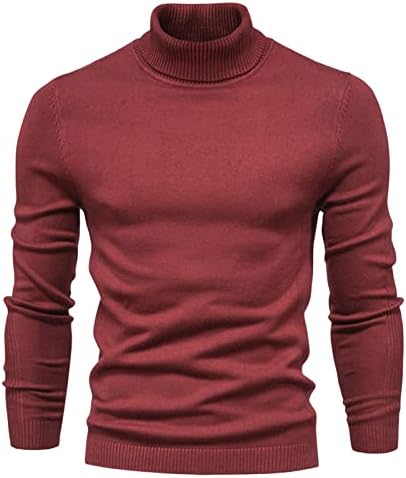 Pulover pentru bărbați ymosrh toamnă și pulover cald de iarnă îngroșat cu gulere medii pentru bărbați pulover multicolor pentru bărbați