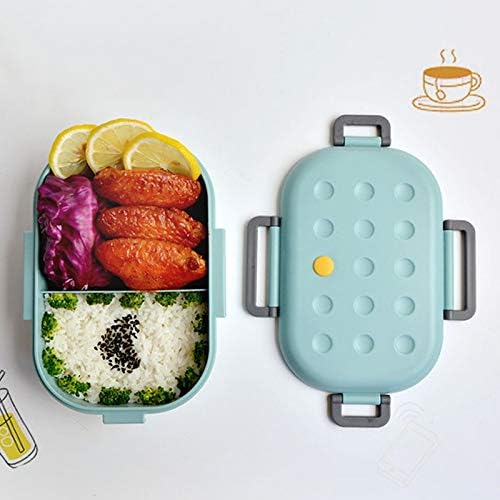 Lkyboa Kids School Lunch Box capac din silicon Bento Lunchbox depozitare alimente cu microunde containere cutie de prânz cu