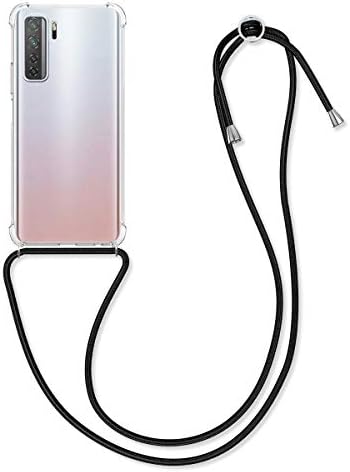 Carcasă KWMobile Crossbody compatibilă cu Huawei P40 Lite 5G Carcasă - Clate TPU Capac de telefon cu curea de cablu Lanyard