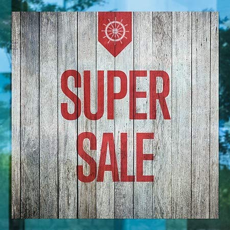 Cgsignlab | „Super Sale -Wood Hnautical” Se agăță de fereastră | 8 x8