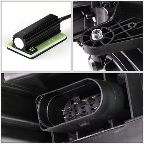 Dinastia Auto compatibil cu Mercedez Benz C-Class 204 3D cristal Halo proiector faruri Negre Amber LED semnal + H1 LED Kit