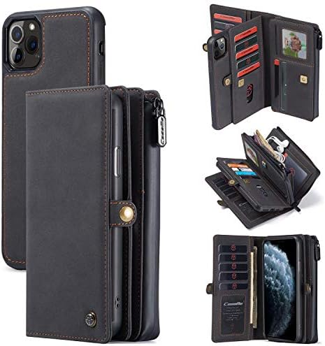 Portofel caz iPhone 11/11 Pro / 11 Pro Max [2 în 1] magnetice detașabile din piele Folio Card buzunare ambreiaj caz Flip Cover