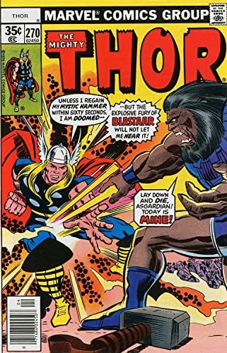 Thor 270 VG; carte de benzi desenate Marvel / Blastaar Walter Simonson aprilie 1978