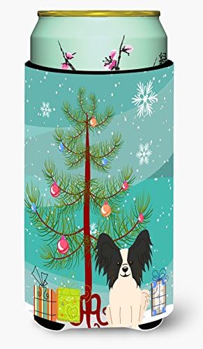 Caroline's Treasures BB4201TBC Arbore de Crăciun fericit Papillon negru alb băiat înalt, poate răcire cu mânecă hugger machine