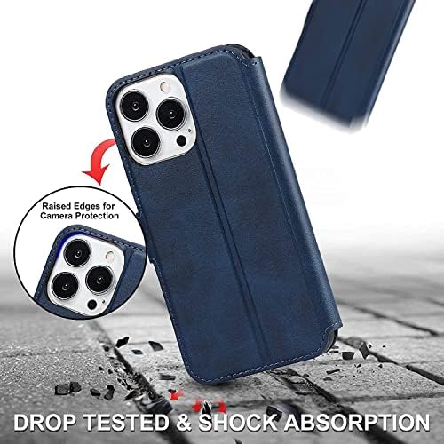 MAALYA caz pentru iPhone 14 Pro magnetice Flip piele portofel telefon caz acoperi cu Card sloturi Kickstand TPU bara de protecție acoperi pentru iPhone 14 Pro
