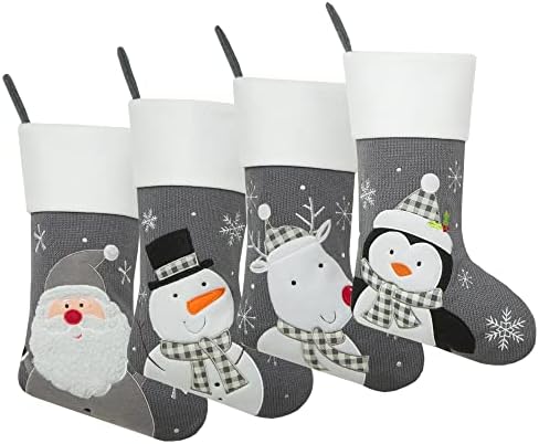 Jiulixiang personalizat de culoare gri de culoare ciorapi pentru familie cu nume de broderie ciorapi tricotate drăguți