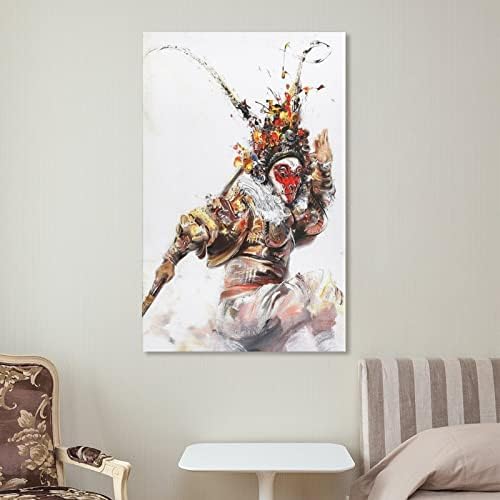 Maimuță artă, ilustrație maimuță, dramă tradițională chineză maimuță rege arta postere decorative cu pânză imprimeuri de artă