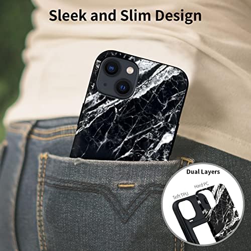 Qoosan proiectat pentru iPhone 14 Plus caz cu card titularul portofel Kickstand oglindă protecție rezistent la șocuri Slim