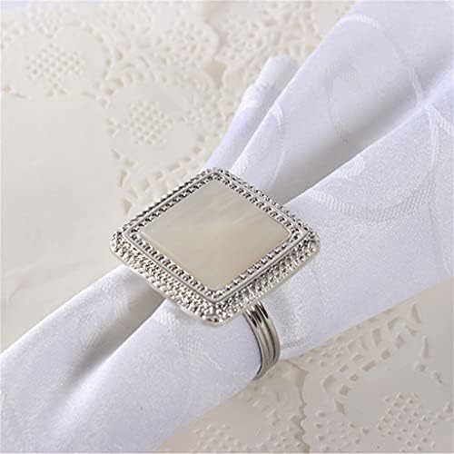 Klhhg 10 bucăți de hotel nuntă banchetă inel de șervețel cu cataramă cataramă argintiu ornament inel de șervețel