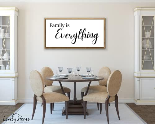 Familia este totul decor de perete - Familia încadrată Familia Citat Canvas Canvas Wall Art Art - 20x40 Artă mare decorativă