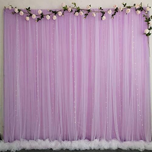 Toaofy Baby Pink Pink Panel Panou pentru petreceri Fabric Sheer Fundal Perdele Draji pentru nunți de ziua de naștere prințesă