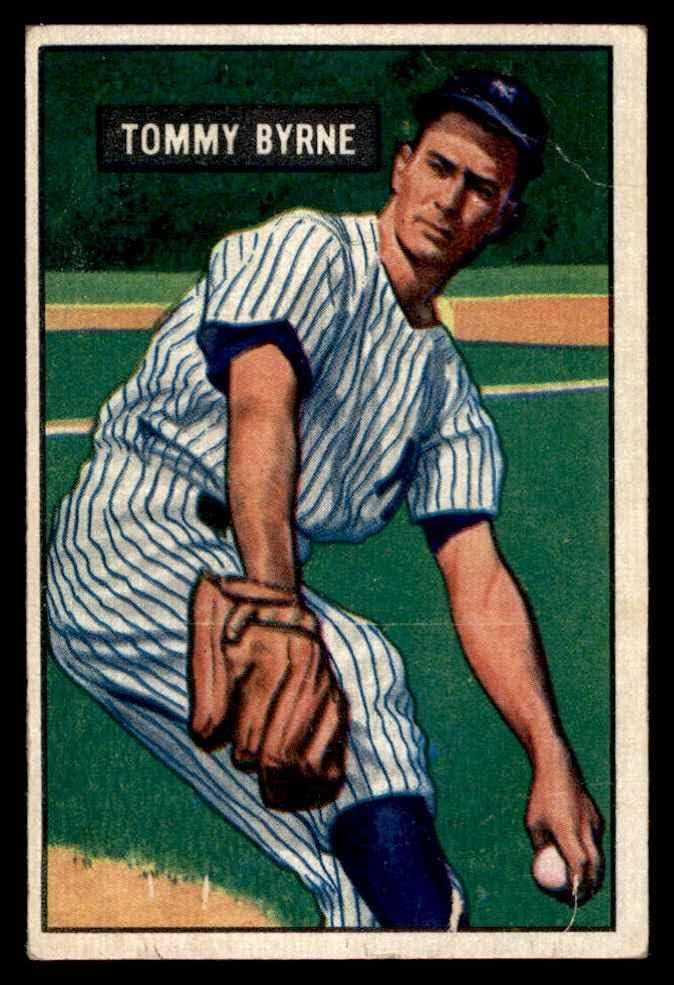 1951 Bowman 73 Tommy Byrne New York Yankees VG Yankees