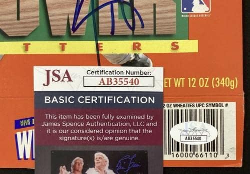 Tino Martinez a semnat cereale de cereale Wheaties Baseball NY Yankees Autograph WSC JSA - Baseballs autografate