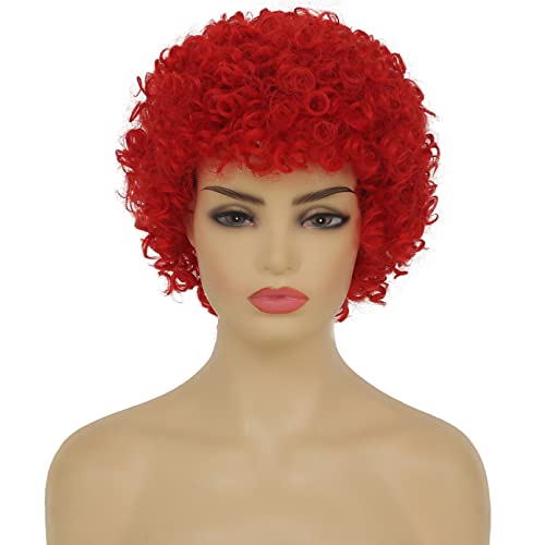 Tseses peruci scurte și creț roșii pentru Femei negre Păr Sintetic peruci Afro naturale peruci pufoase rezistente la căldură
