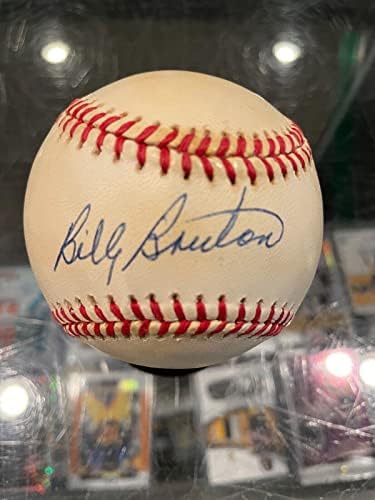 Bill Bruton Milwaukee Braves Baseball Single semnat JSA Rare - baseball -uri autografate