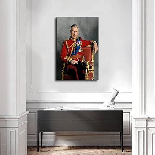 Regele Angliei HRH în uniform Regele Charles III Prințul de Wales Alteța Sa regală, Soverang Family Royal Imagine încadrată