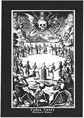 Memento Mori Canvas tipărire sau spate patch - Dance of Death Danse Macabre Remember Death Skull Ocult Gothic Schelet Medieval