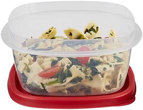 Rubbermaid Easy Find Capace Container De Depozitare A Alimentelor, 5 Cupe, Racer Red