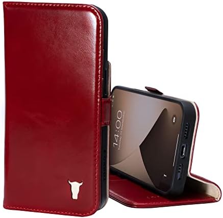 Husă din piele TORRO compatibilă cu iPhone 12 / iPhone 12 Pro-Husă/husă din portofel din piele naturală cu suport pentru Card