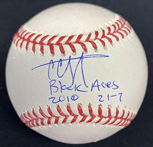 CC Sabathia Black Aces 2010 21-7 Baseball Baseball MLB Fanatics - Baseballs autografate