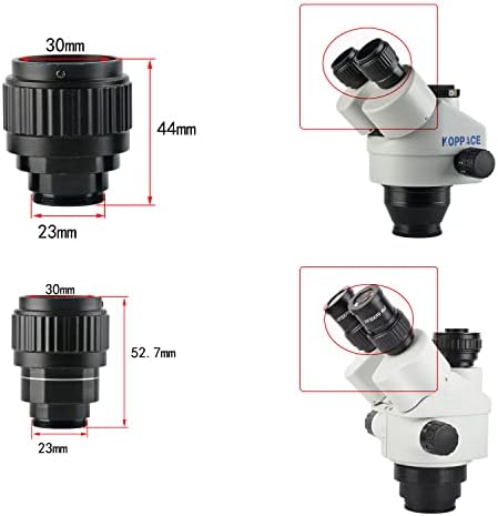 Koppace 2 x Stereo microscop ocular tub potrivit pentru 30mm microscop oculare montare interfață 23mm