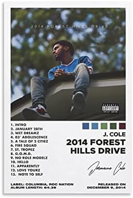 Ofitin J Poster Cole 2014 Forest Hills Drive Music Album Cover Poster pentru camera Aesthetic Canvas Art Afise 12x18inch