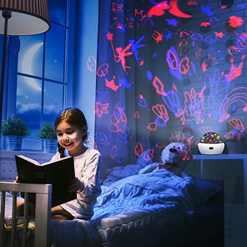 Halloween Crăciun Animal Unicorn proiector lumină de noapte pentru cameră pentru copii cu temporizator Rotativ lumină de noapte
