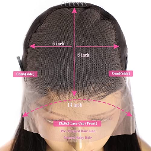Bele 13x6 peruci frontale din dantelă transparentă păr uman 180% Densitate Brazilian Body Wave HD Deep Part Lace Front Glueless