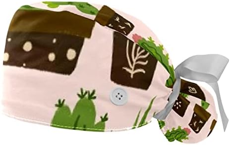 2 bucăți cactus plantă textură verde natural de desene animate minunat butuc de scrub pălărie de lucru o singură dimensiune