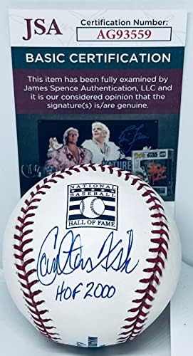 Carlton Fisk White Sox Red Sox semnat HOF Logo Baseball Ball W/HOF Inscrip JSA - Baseballs autografate