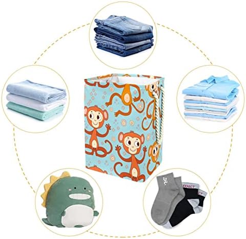 Spălătorie împiedică amuzant Cartoon Monkeys coșuri de rufe pliabile firma de spălat Bin haine depozitare organizare pentru