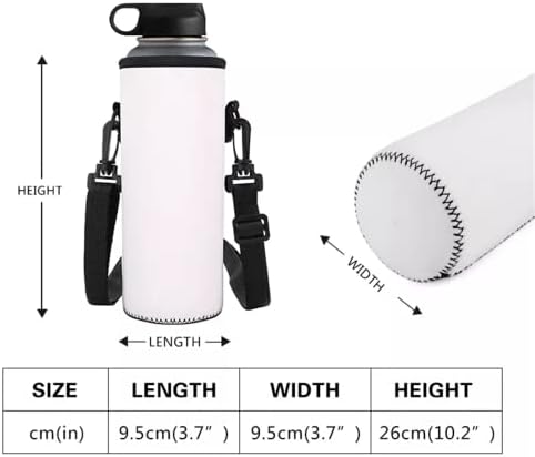 Yiekeluo Portabil Neprene Water Sticla Buttle Geantă cu curele reglabile pentru ciclismul de rulare a campingului