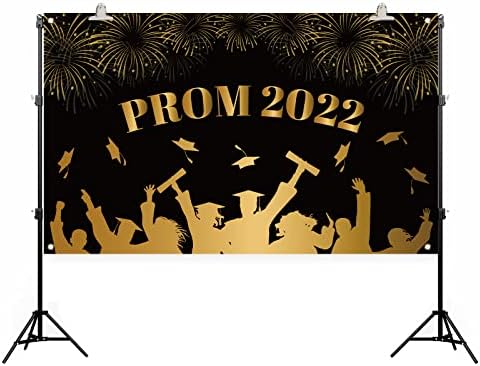 Fundaluri de bal negre și aurii pentru fotografie Banner de bal 2022 2022 decorațiuni și rechizite pentru bal pentru petrecerea