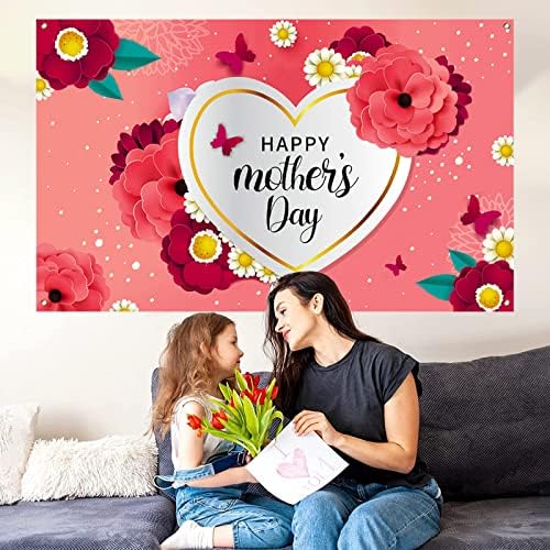 Decoratiuni pentru ziua mamei fundal pentru Ziua Mamei Banner fericit pentru Ziua Mamei consumabile pentru decorarea petrecerii,