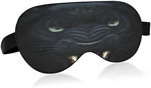 Roar Panther Black Black Respirabil Sleeping Eyes Mask, Cocor Feeling Eye Sleep Cover pentru odihnă de vară, Blind conturat