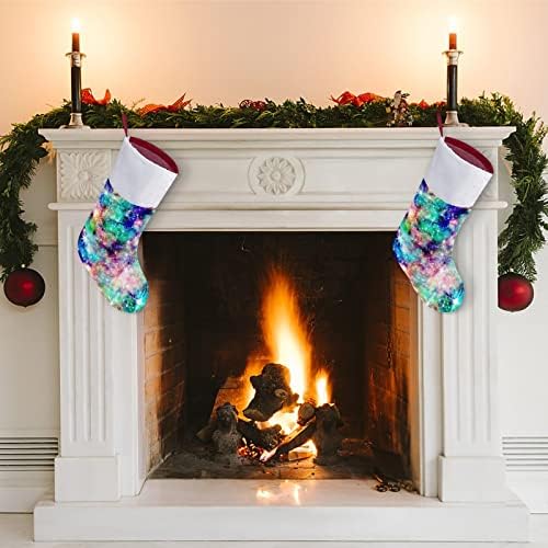 Galaxy Astrology Print Christmas Stocking Socks Christmas Pouch House House Family Decor de Crăciun
