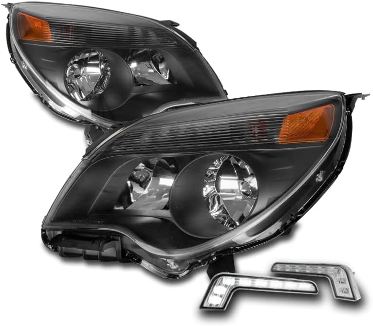 Zmautoparts înlocuire faruri faruri negru cu 6.25 alb LED DRL lumini pentru 2010-2015 Chevy Equinox
