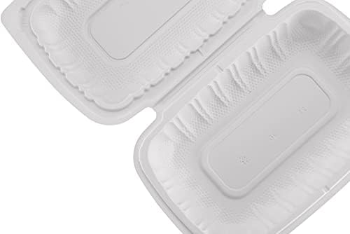 Containere alimentare Tiya Clamshell-pachet alb vrac 200, 9x6in. -BPA gratuit din Plastic pentru a-Go Containere de depozitare-cuptor