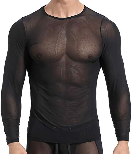 Aiihoo bărbați Vezi-prin plasă respirabil sport compresie camasa antrenament rulează Box Singlet Vesta Activewear