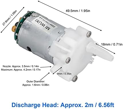 Pompa de amorsare de sine, controlul fluxurilor ușoare 8000rpm mini pompă de apă 3‑12V 2A durabilă pentru experiment