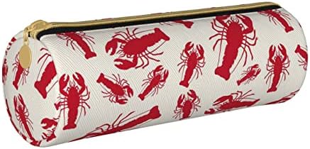 DCarsetcv Red Lobster Creion Carcasă drăguță Pen carcasă Cilindru din piele creion Birou Ofici