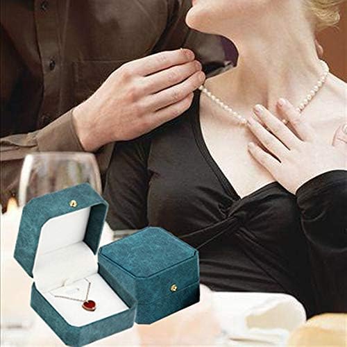 Nuangela Pandantion Box, bijuterii cadou pentru brățară pentru colier, carcasă de afișare din piele PU pentru ceremonie, logodnă,