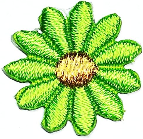 Kleenplus 2 buc. Mini Verde Floarea-Soarelui Brodate Patch Tesatura Autocolant Flori Fier Pe Coase Pe Suvenir Cadou Patch-Uri