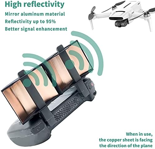 Remote Control Drone Booster, oglindă pliabilă antenă de reflecție Amplificator Amplificator Range Extender Compatibil cu FIMI