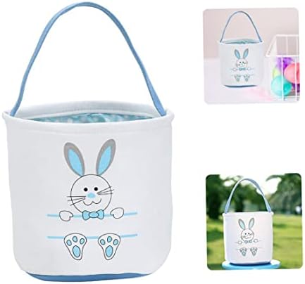 Nirelief Easter Bunny Coș saci pentru copii paste bomboane transporta găleată Easter Bunny Coș saci panza personalizate bomboane