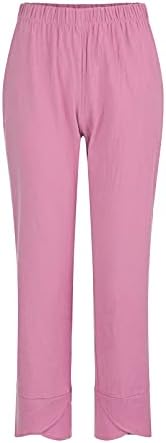 Pantaloni de lenjerie pentru femei relaxate se potrivesc pantaloni elastici cu culoare solidă, pantaloni de lounge pentru picioare