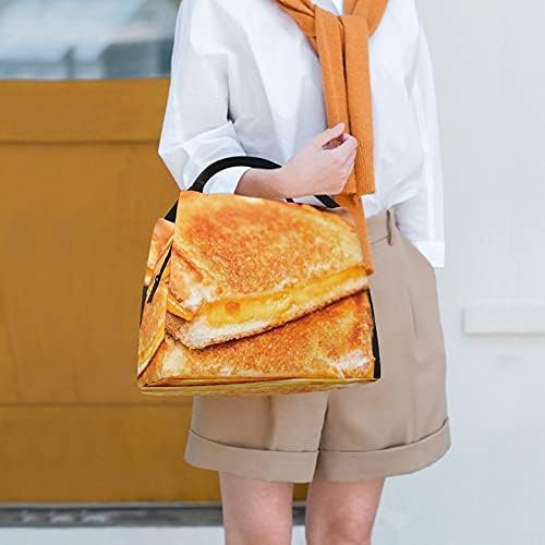 Sandwich Cu Brânză La Grătar Izolat Prânz Tote Bag Cutie De Masă Pentru Școală De Lucru Picnic Plimbare Cu Barca Pescuit Pe