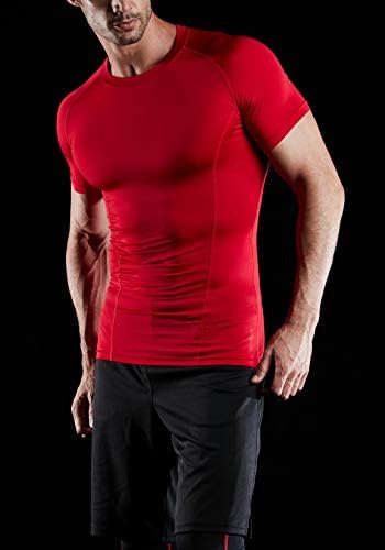 Athlio 1 sau 3 pachet cămăși de compresie cu mânecă scurtă uscată pentru bărbați, topuri de tricouri Sports Baselayer, cămașă
